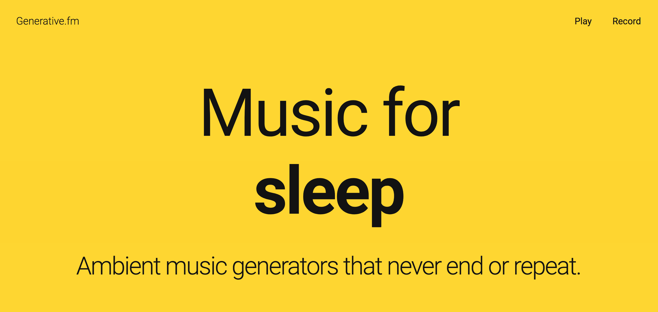 Generative.fm: Ambient Music for Focus, Sleep, and Meditation